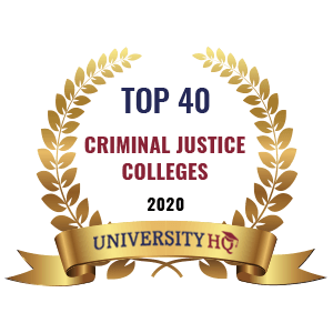 A top 40 criminal justice college according to UniversityHQ