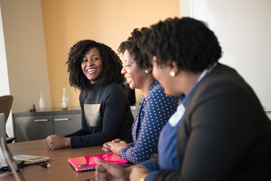 Women meeting and talking