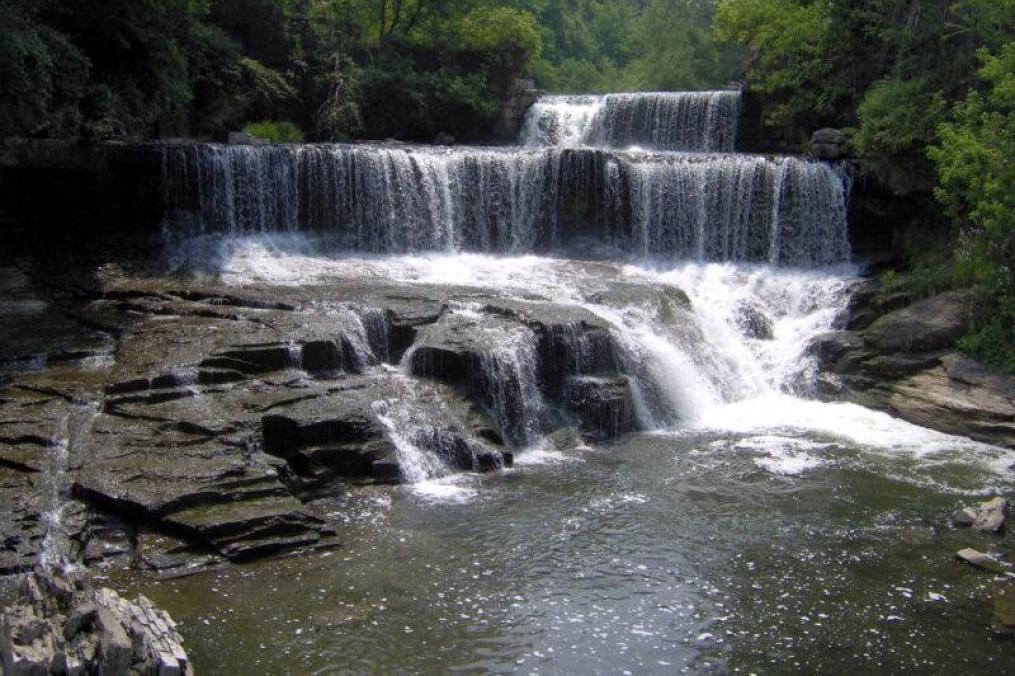 The falls at the Penn Yan Outlet Trail