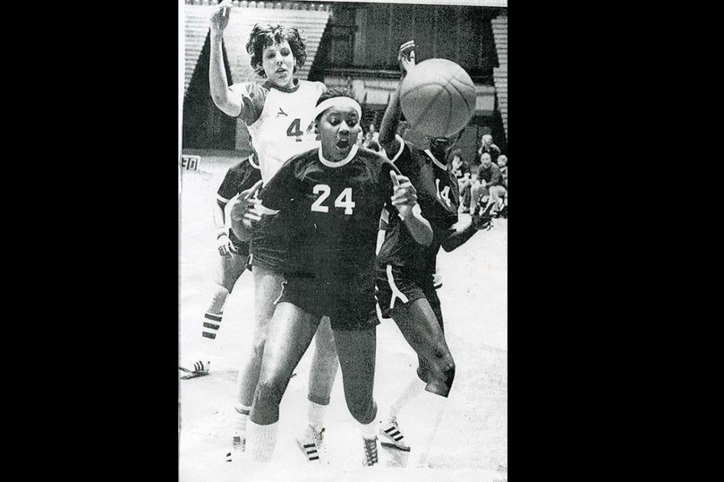 Madeline Ross '78 (No. 24) played basketball during her Keuka College career. She was inducted into the Dr. Arthur F. Kirk, Jr. Athletics Hall of Fame in 2006.