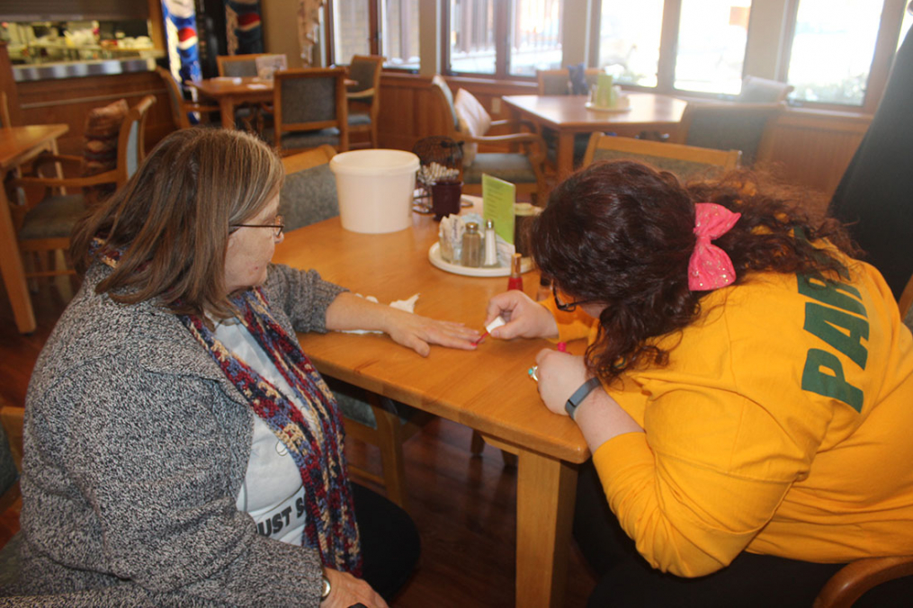 Keuka College alumni will visit with the residents of Clinton Crest Manor as part of the College's participation in the annual MLK Day of Service. One of the activities planned is fingernail painting.
