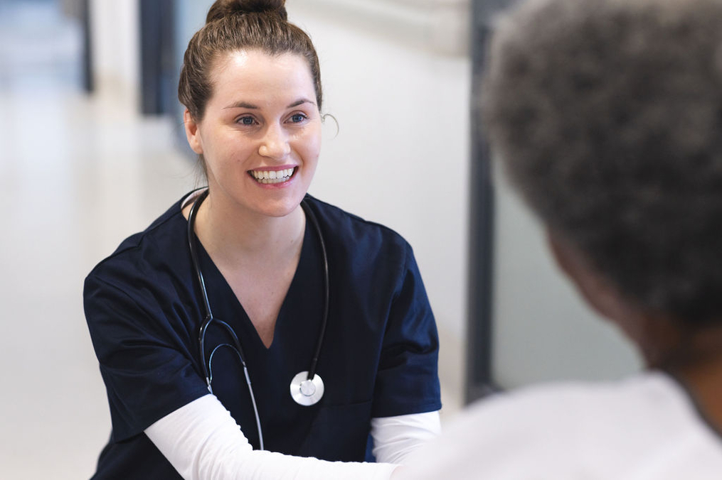 A Nurse Cares for the Elderly. 
