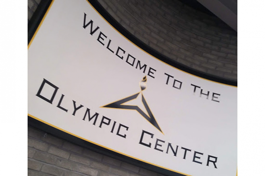 During her visit to Lake Placid, Olivia Ennist '20, stopped by the Olympic Center.