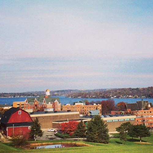 The Keuka College campus as viewed from Davis Hill