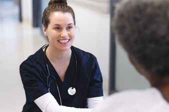 A Nurse Cares for the Elderly.